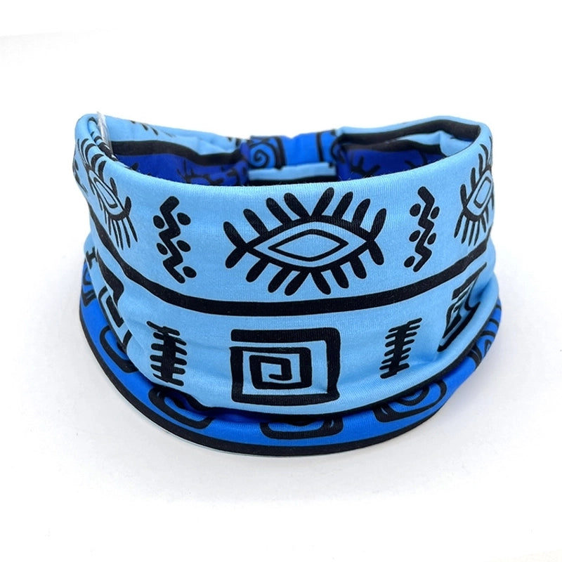 Women’s Hair Band African Print Pattern Wide Edge Elastic Knot Sports Yoga Headband Women’s Headwear Hair Accessories