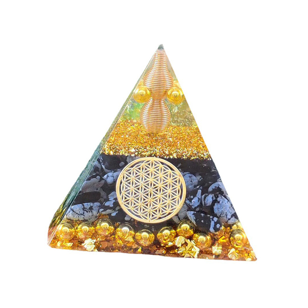 

5cm Natural Orgonite Pyramid Chakra, 501 Original
