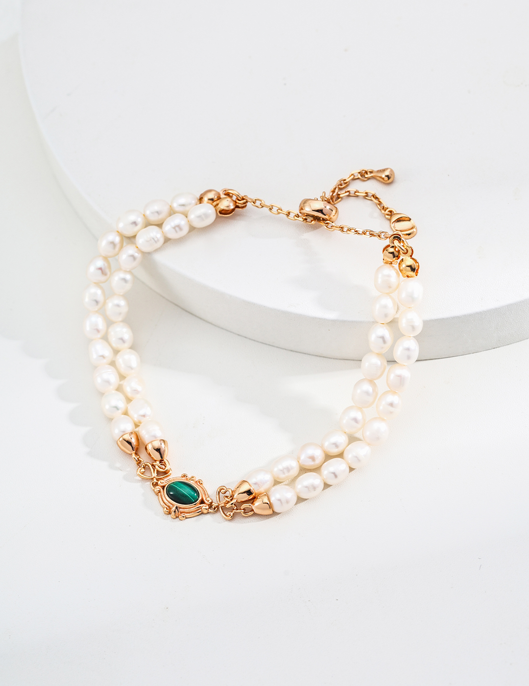  Natural Pearl Malachite Bracelet