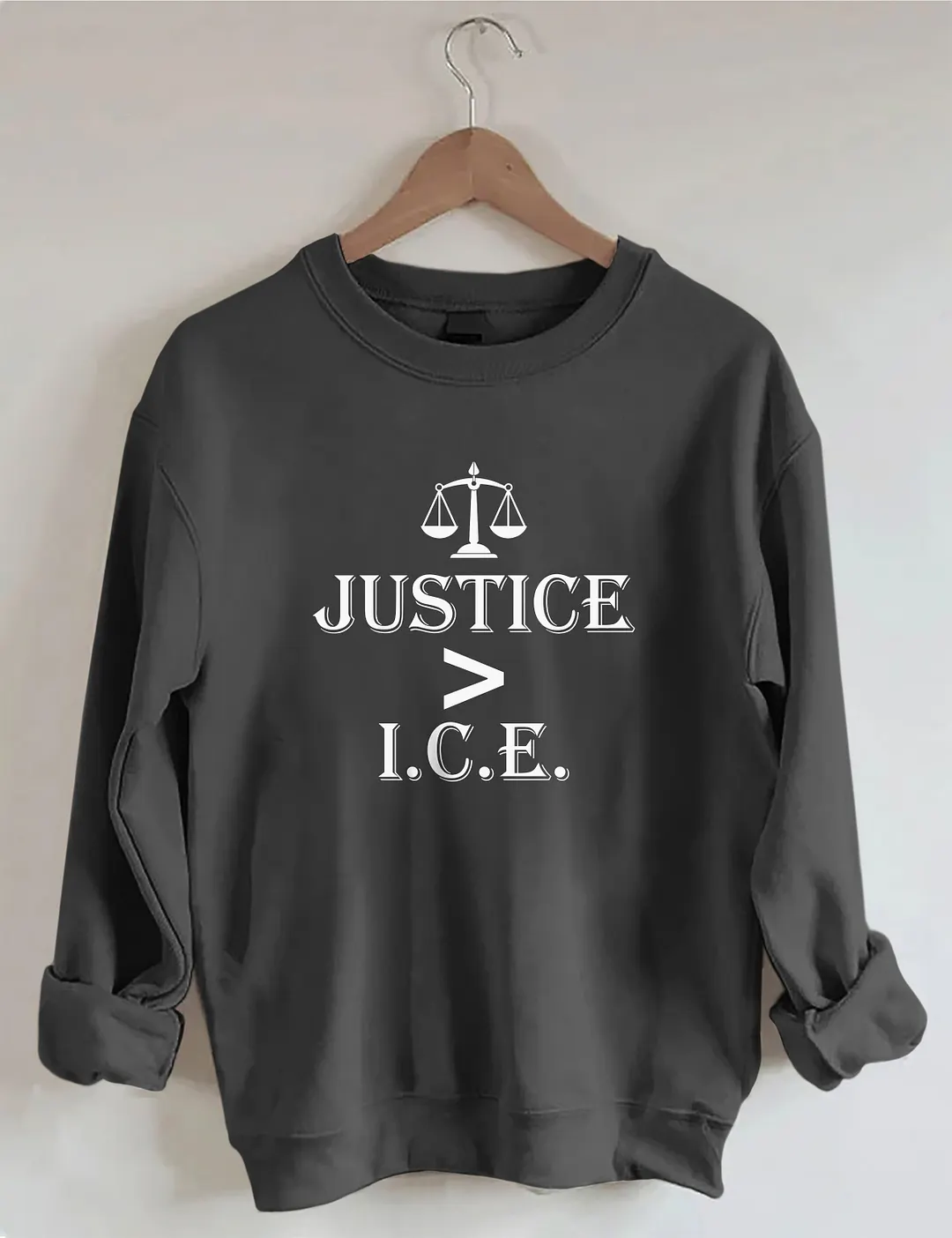 Justice Greater Than ICE Sweatshirt