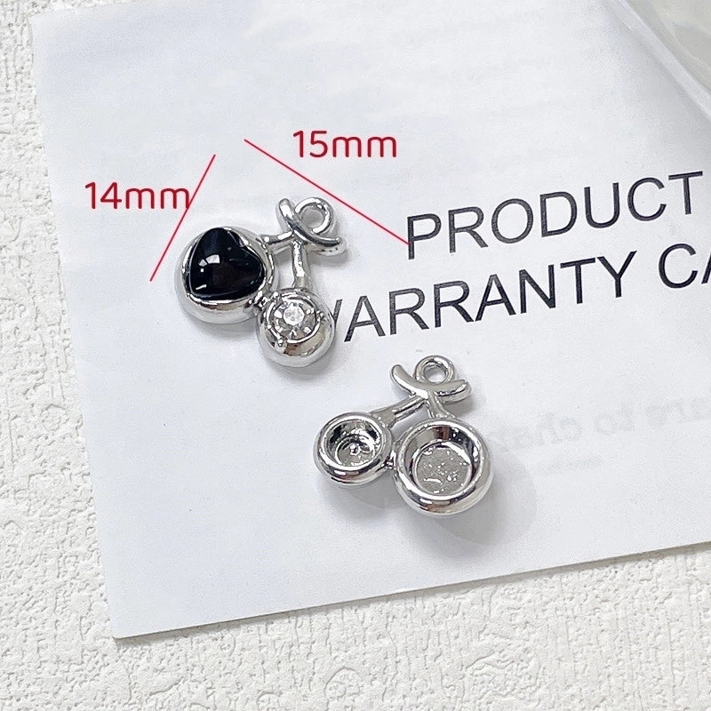 1 Piece Ig Style Sweet Cherry Heart Shape Flower Alloy Plating Inlay Jewelry Accessories