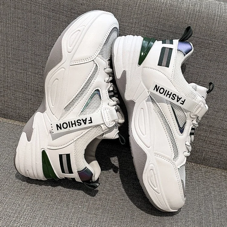 INS New 2021 Women Platform Daddy Shoes Sneakers Ladies Students Casual Walking Shoes Mesh Sport Shoes Vulcanized Runing Shoes