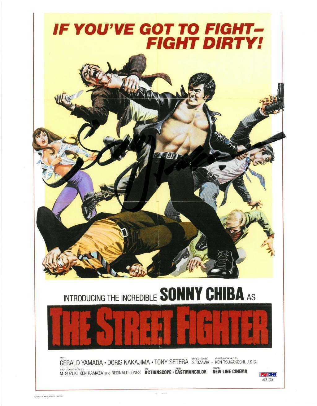 Sonny Chiba Signed The Street Fighter Autographed 11x14 Photo Poster painting PSA/DNA #AE81273