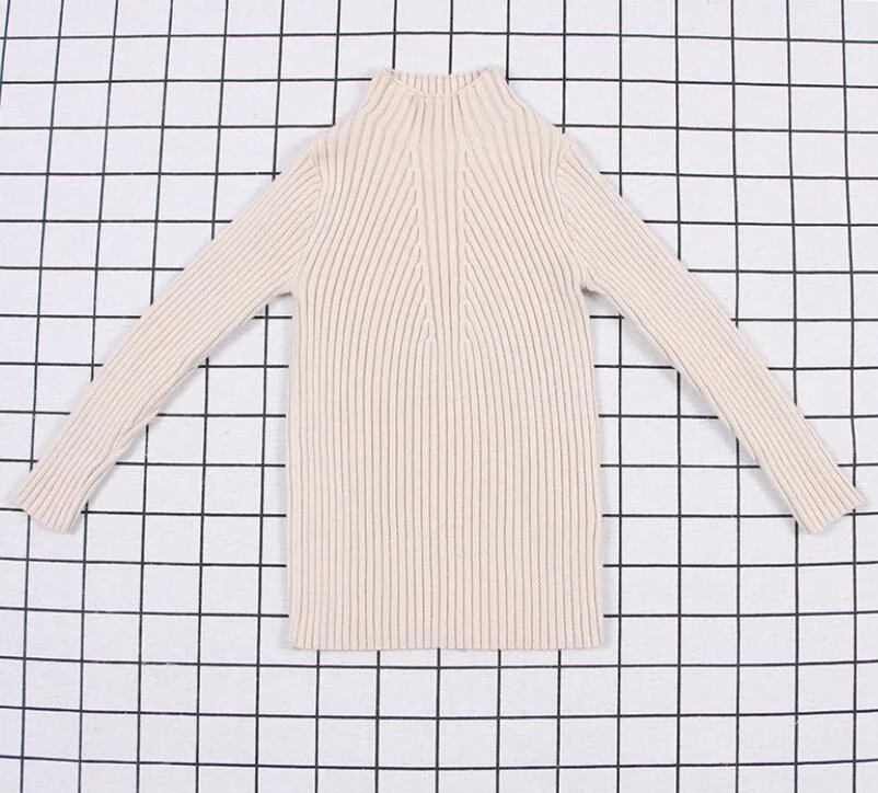 Baby Girls Ribbed Sweater 2019 Girls Sweaters Solid Candy Color Boys Sweaters Autumn New Knitted Kids Clothing Girls Pullover