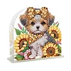 (US Only)Sunflower Puppy DIY Diamond Painting Napkin Holder Kit Gift for Friends Family