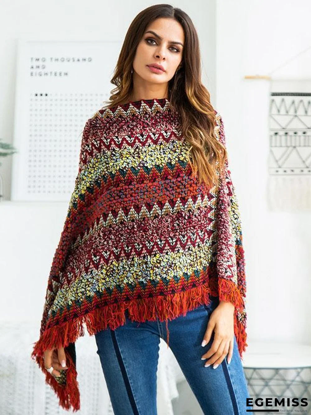 Bohemia Retro Loose Tassels Sweater Tops | EGEMISS