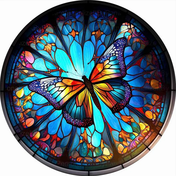 Stained Glass Butterfly Dragonfly - Paint By Numbers(40*40cm)