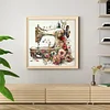(Multi-Style) Retro Floral Sewing Machine - 14CT Stamped Cross Stitch 40*40cm/15.75*15.75in