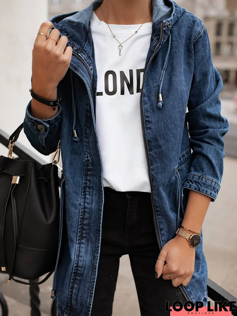 Denim Casual Outerwear