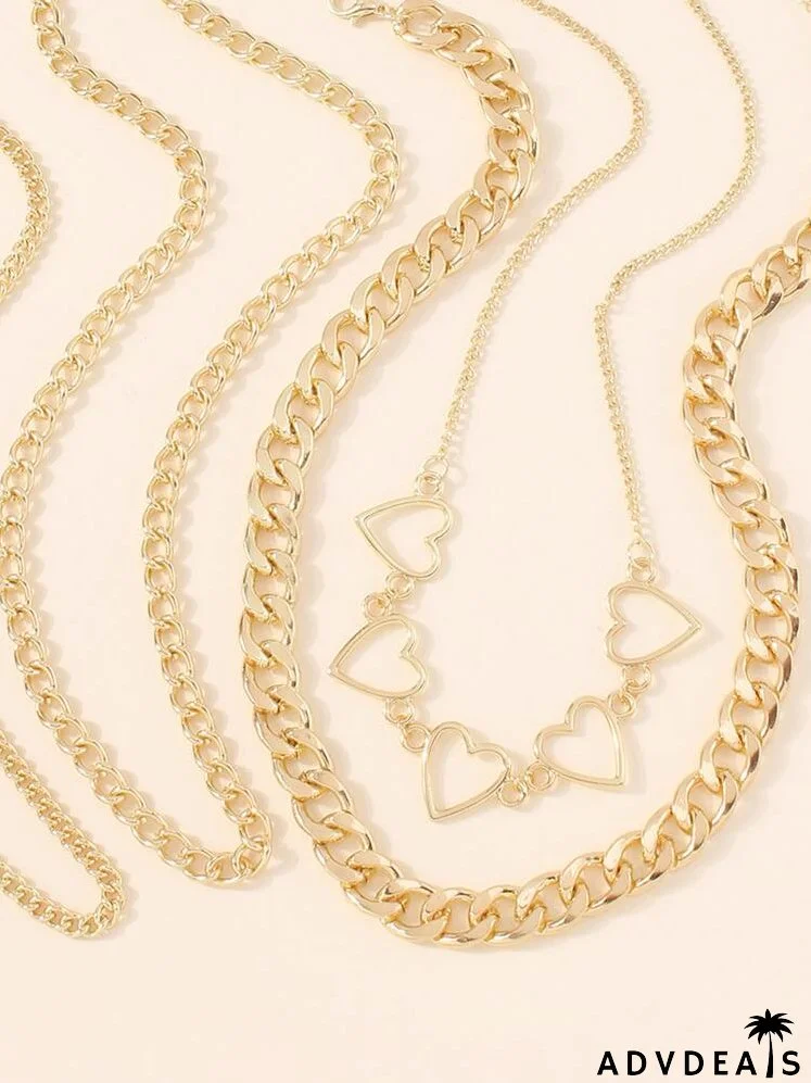 4pcs Chain Necklace
