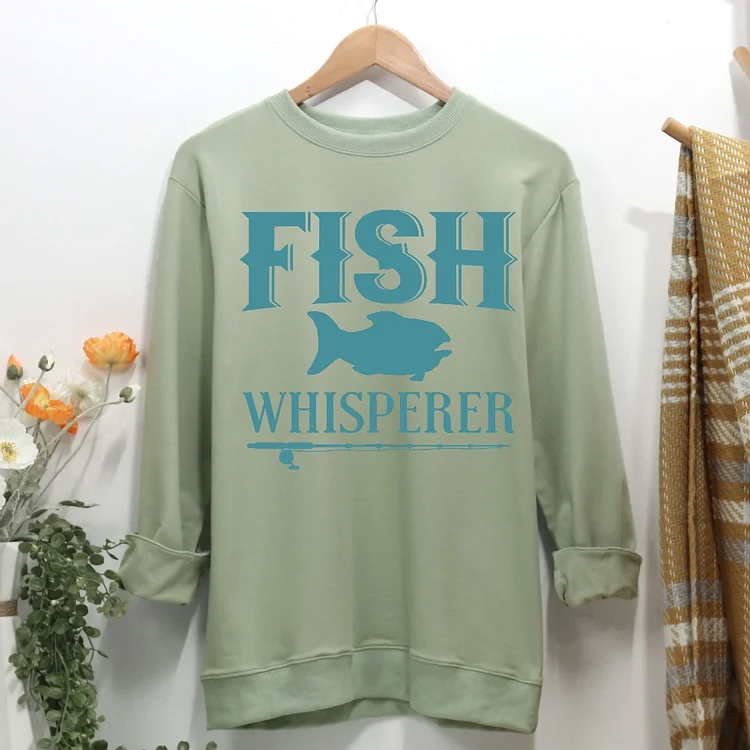 The Fish Whisperer Women Casual Sweatshirt-Annaletters