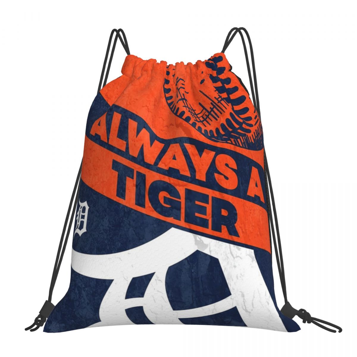 Detroit Tigers Always A Tiger Unisex Drawstring Backpack Bag Travel Sackpack