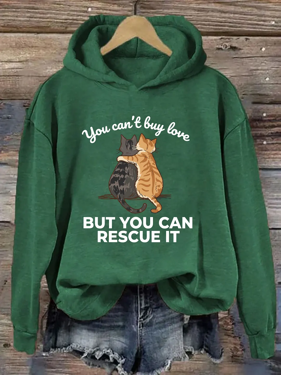 You Can't Buy Love But You Can Rescue It Cat Lover Hoodie