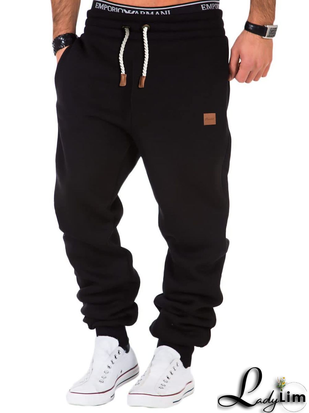 Men's Fall Winter Patchwork Training Sports Pants Basic Pants Men's Sports Fitness Sweatpants
