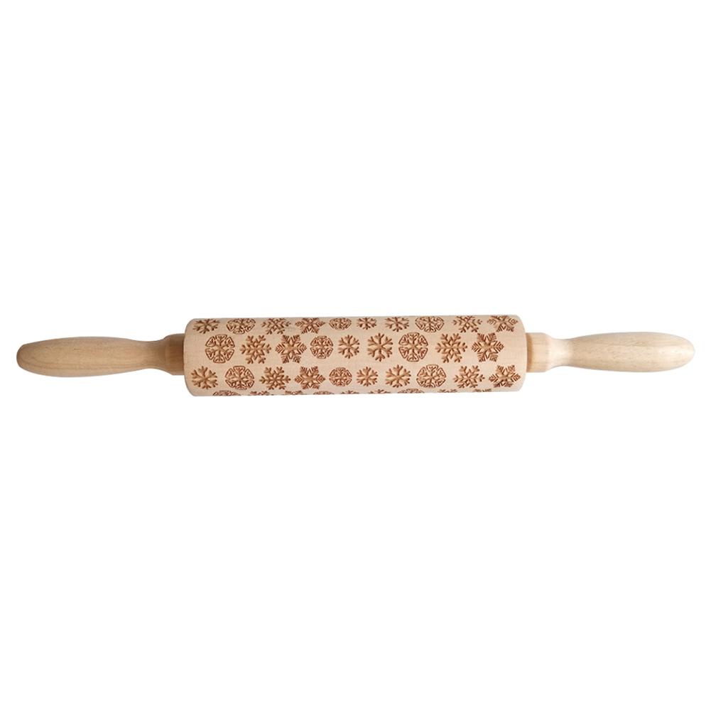 

Christmas Gift Pattern Laser Embossing Rolling Pin F/Biscuit Baking Diy, 501 Original