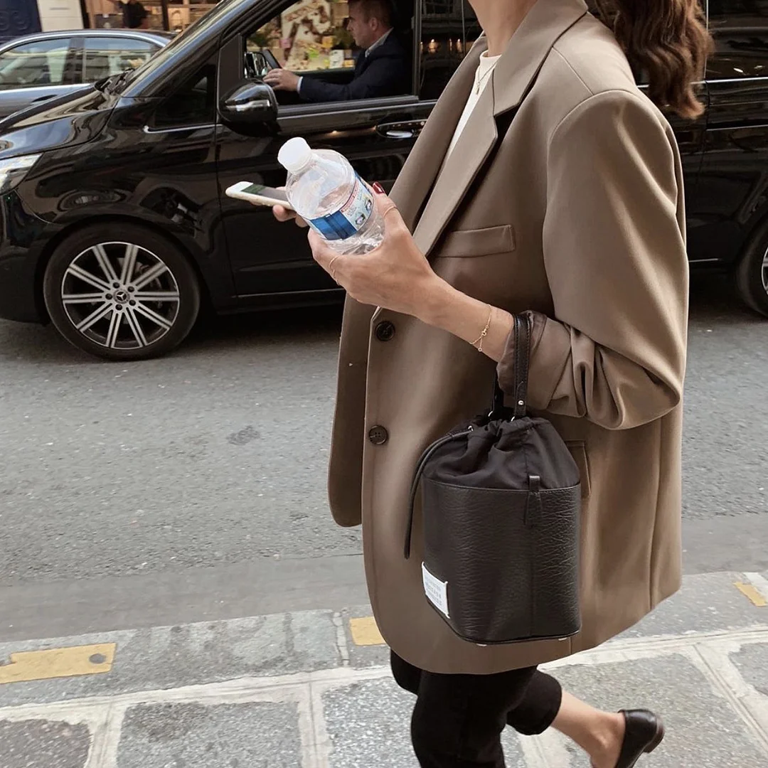 Woherb Woherb Celebrity Small Suit Jacket Female 2024 Spring And Autumn New Small Suit Jacket Casual Slim Show Thin Suit Lady-Outfit Ideas