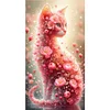 Flowers Cat - Diamond Painting - Full Round Drill (Canvas|40*70cm)