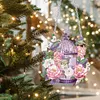 DIY Flower Bird Cage Diamond Painting Pendant