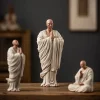Zen Little Monk Buddhist Shami Meditation Sculpture Ceramic Figurines