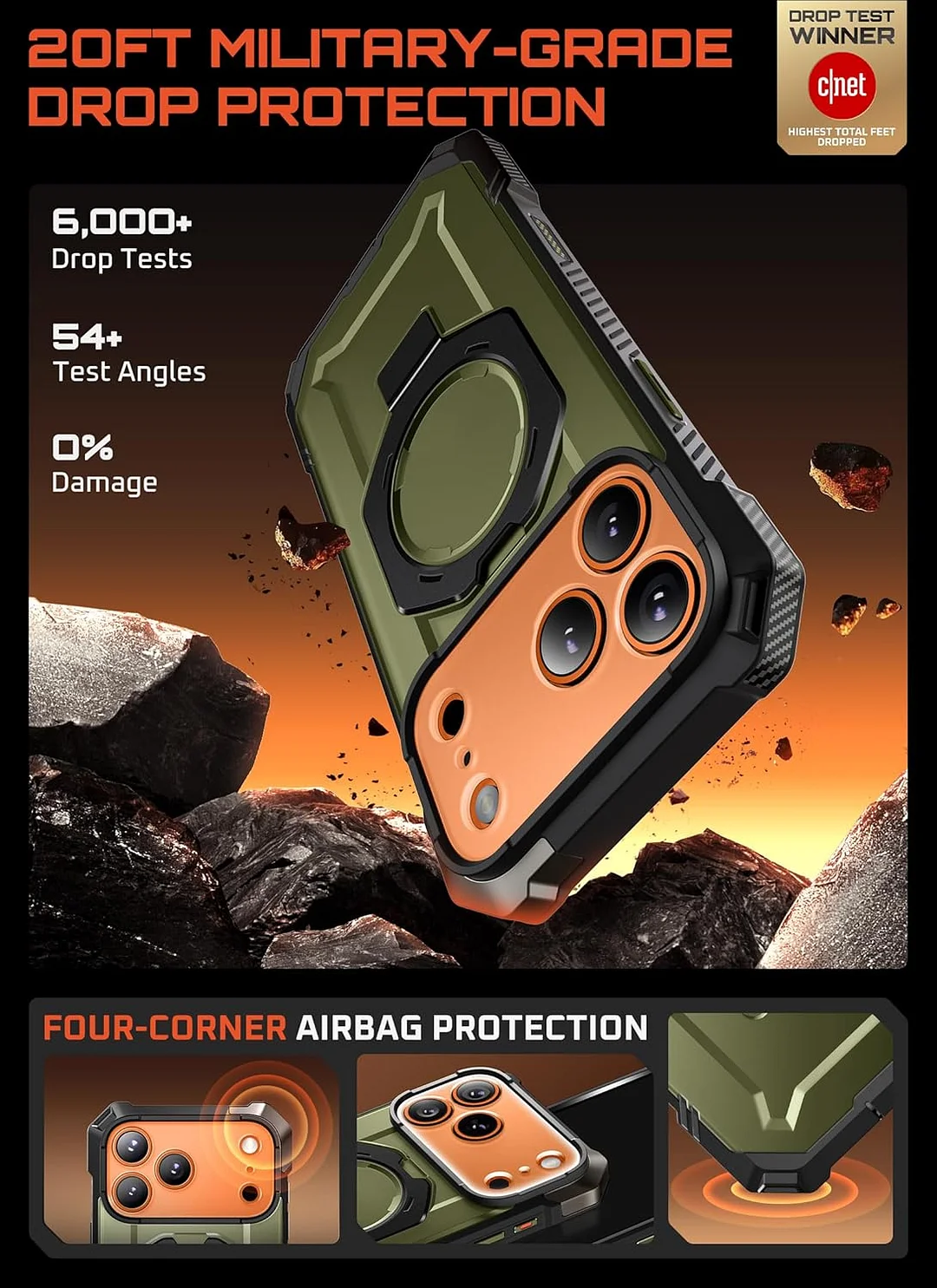 Compatible with iPhone 17 Pro Max Case with Kickstand (Unicorn Beetle Grip), [Camera Control Cover] [MagSafe Compatible] [Military-Grade Drop Protection] Heavy Duty Magnetic Phone Case