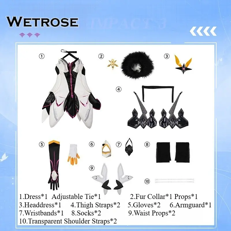 [Wetrose] In Stock SSR Honkai Impact 3rd Herrscher of The Void Kiana Kaslana Outfit Cosplay Costume