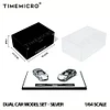 TM 1:64 918 Spyder & Carrera GT Dual Silver Alloy Model, Dustproof, Collectible