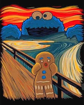 

gingerbread man cookie monster – Paint By Numbers - 40*50CM, 501 Original