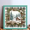 Winter Cabin-11CT Stamped Cross Stitch 40*40cm/15.75*15.75in tapestrymarket