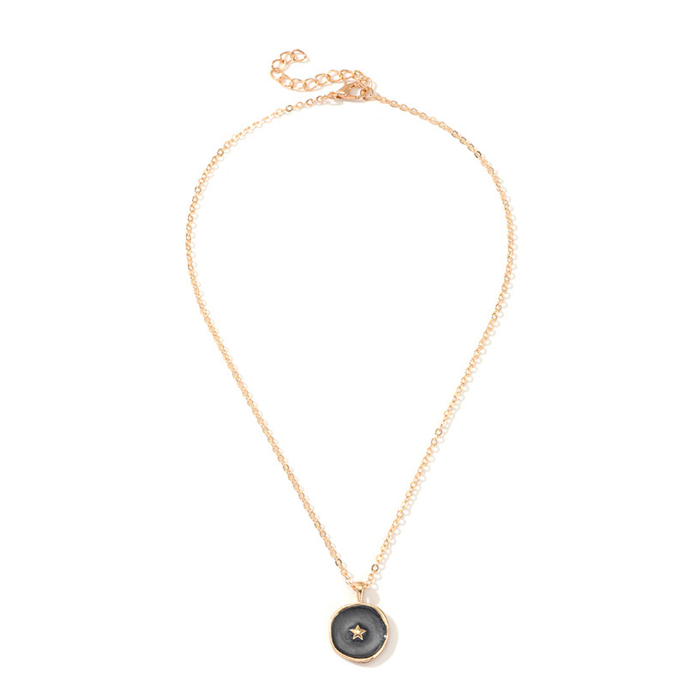 

Simple Stars Moon Pendant Necklace Oil Drop Choker Female Girl Long Jewelry, 501 Original