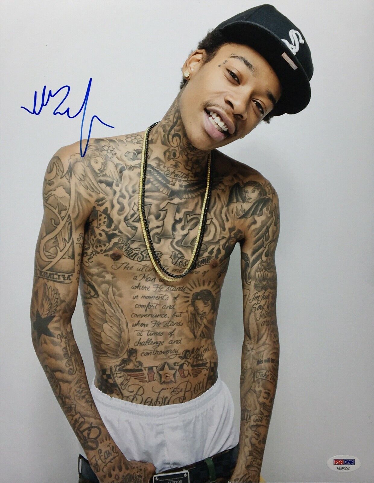 Wiz Khalifa Signed 11x14 Photo Poster painting *Sucker For Pain *Gang Up PSA AE94252