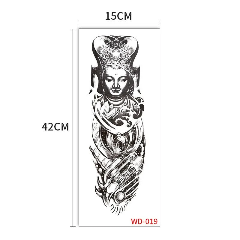 Full arm tattoo stickers simulation waterproof sweat flower arm men and women arm disposable tattoo stickers cross-border