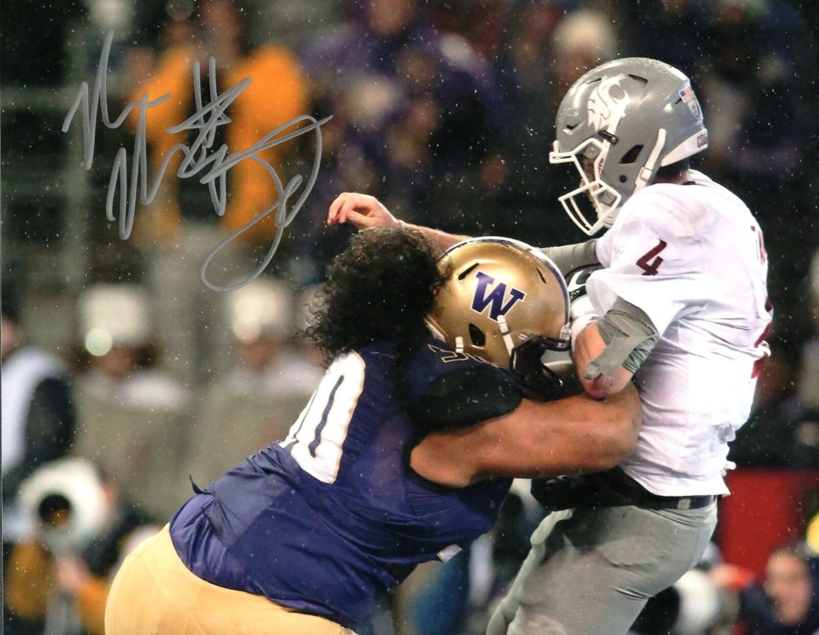 Vita Vea 8x10 Photo Poster painting #3 Autographed Signed AUTO UW Huskies vs WSU Cougars