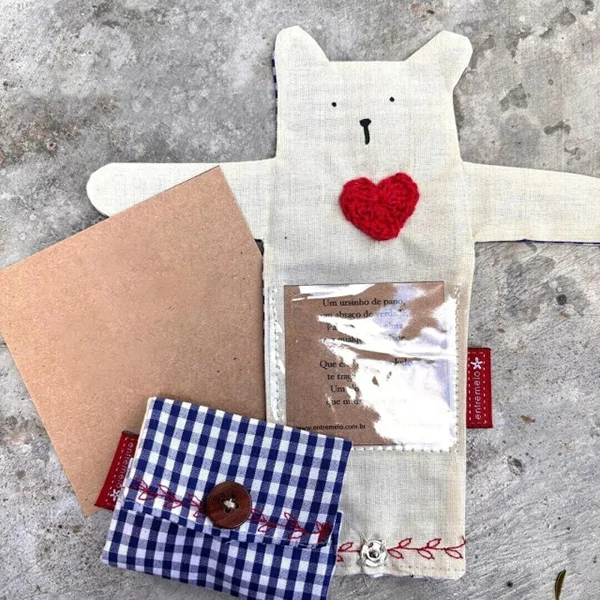 DIY Hug Me Bear Pouch – Cute Fabric Bag Sewing Template