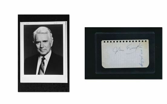 John Forsythe - Signed Autograph and Headshot Photo Poster painting set - Dynasty