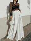 Loose White Color Jumpsuit Bottoms