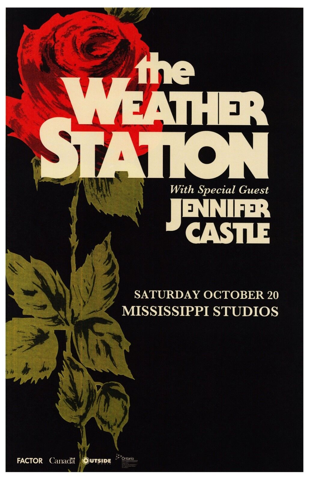 THE WEATHER STATION 2018 Gig POSTER Portland Oregon Tamara Lindeman Concert