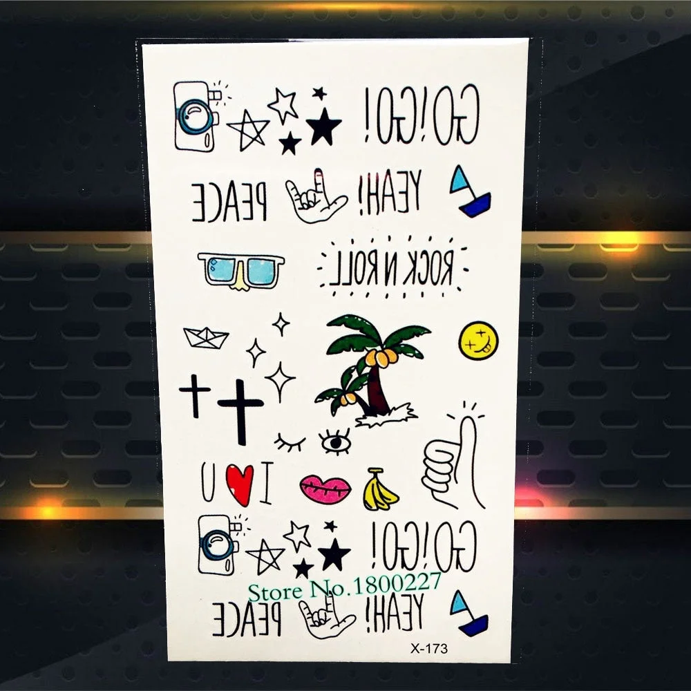 1PC Fashion Crystal Diamond Design Temporary Tattoo Sticker PAQ-003 Children Gifts Waterproof Tattoo Paste Black Navy Blue Tatto