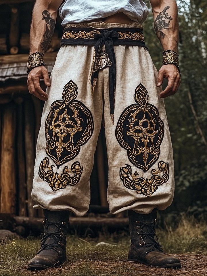 Men's Viking Vintage Graphics Skull Celtic Knot Sweatpants