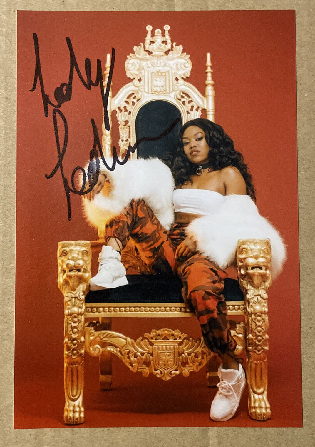 Lady Leshurr Hand Signed 6x4 Photo Poster painting Autograph Slight Smudge Singer Rapper Grime