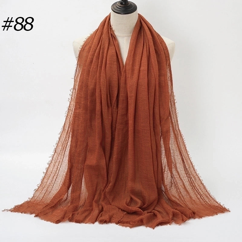 20 Pieces Fashion Solid Color Cotton Pashmina Scarves