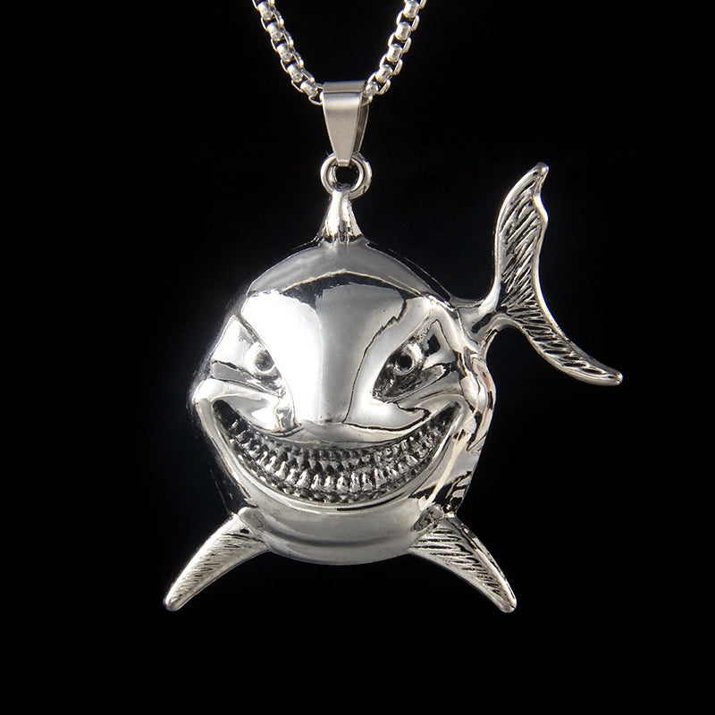 Hip-Hop Retro Shark 201 Stainless Steel Alloy Unisex Pendant Necklace