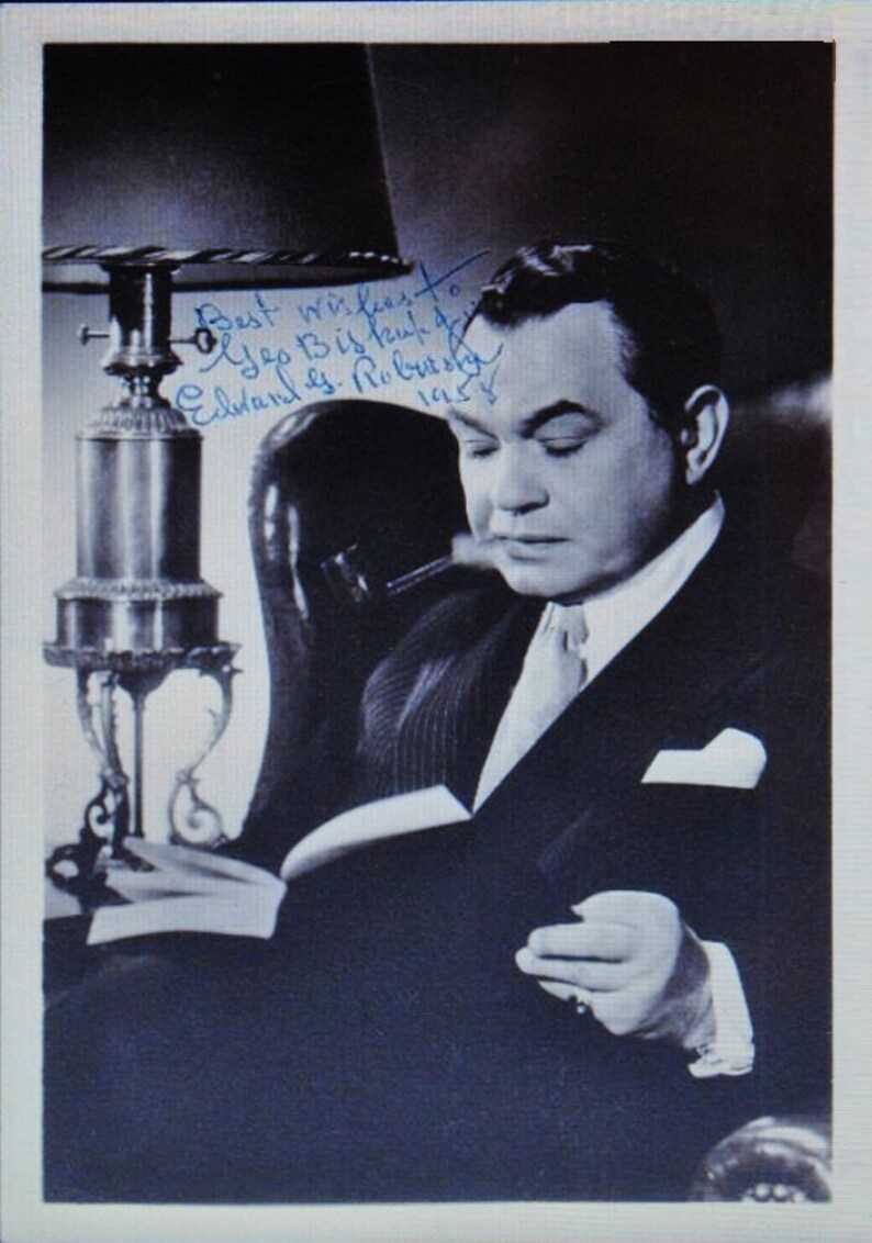 EDWARD G. ROBINSON SIGNED Photo Poster painting Key Largo Little Caesar Double Indemnity Soylent Green wcoa