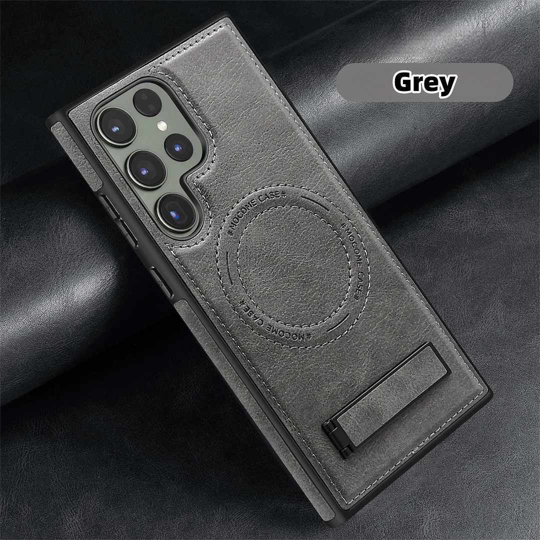 Suitable for Samsung S24\23 series pebbled leather holder mobile phone case