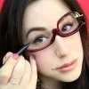 Lunettes de maquillage pivotantes à lentille unique Flip