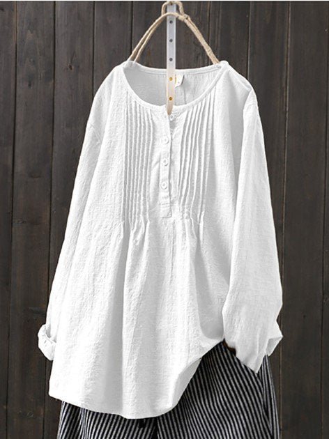 Casual Cotton Long Sleeve Shirts & Tops