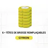 🏆✨Ensemble de Brosse &agrave; Toilettes avec T&ecirc;tes de Remplacement Jetables