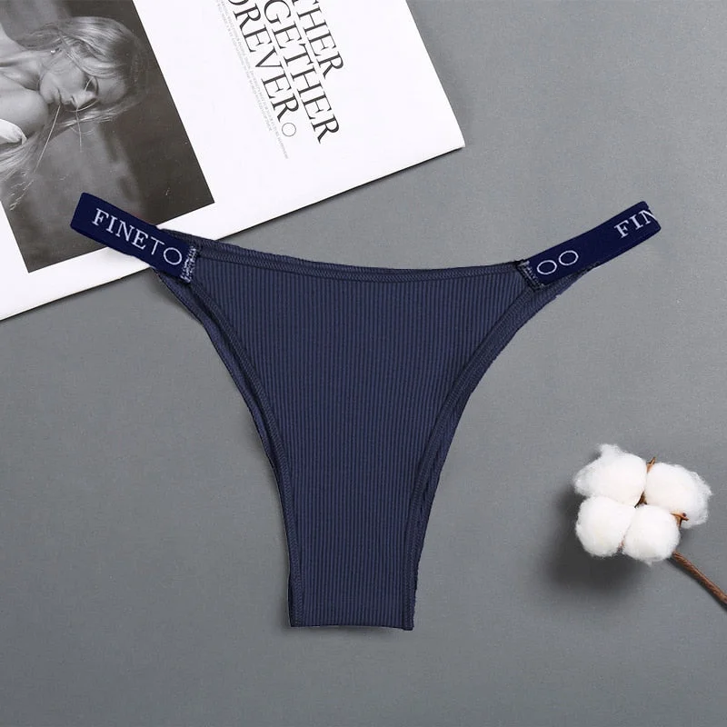 Sexy Lingerie Women Cotton Panties Finetoo Letter Low Waist Female Briefs Underwear Comfortable Underpants Women Intimates M-XL