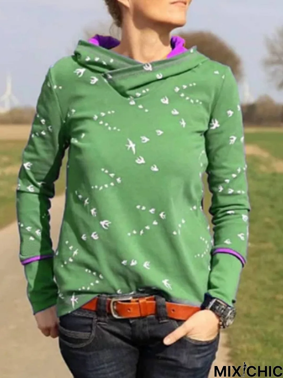 Long Sleeve Casual Sweatshirt