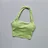 Bayuyun Summer New Sexy Hanging Neck with Chest Pads, Beautiful Back Sports Bra, Women's Light Luxury Fashion, Unique Pleated Sports Bra