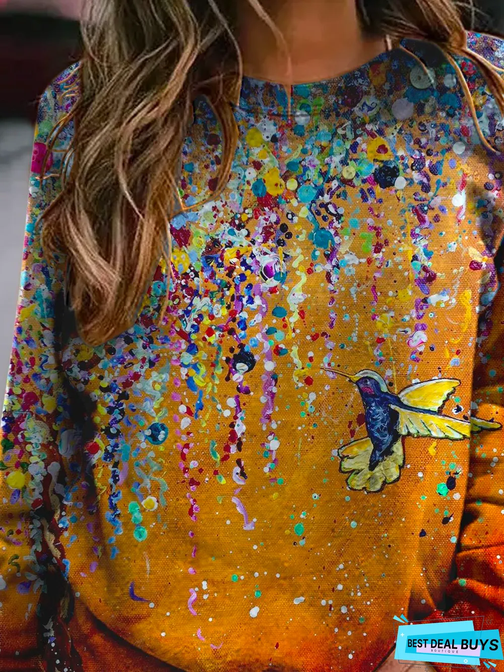 Jersey Crew Neck Casual Sweatshirt